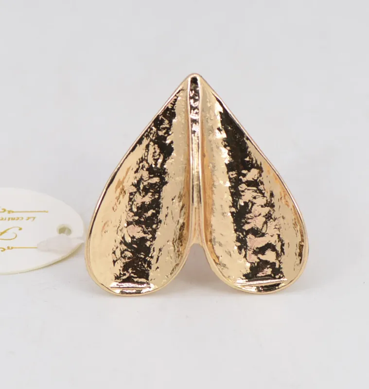 GOLD HEART STRETCH RING ( 1142 GOL ) made by Fiesta
