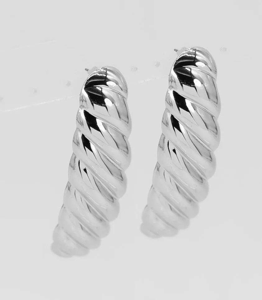 SILVER EARRINGS METAL ( 6912 SIL ) sold by Oh My Jewelry