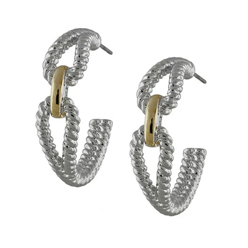 SILVER HOOP EARRINGS ( 8245 ) made by Oh My Jewelry