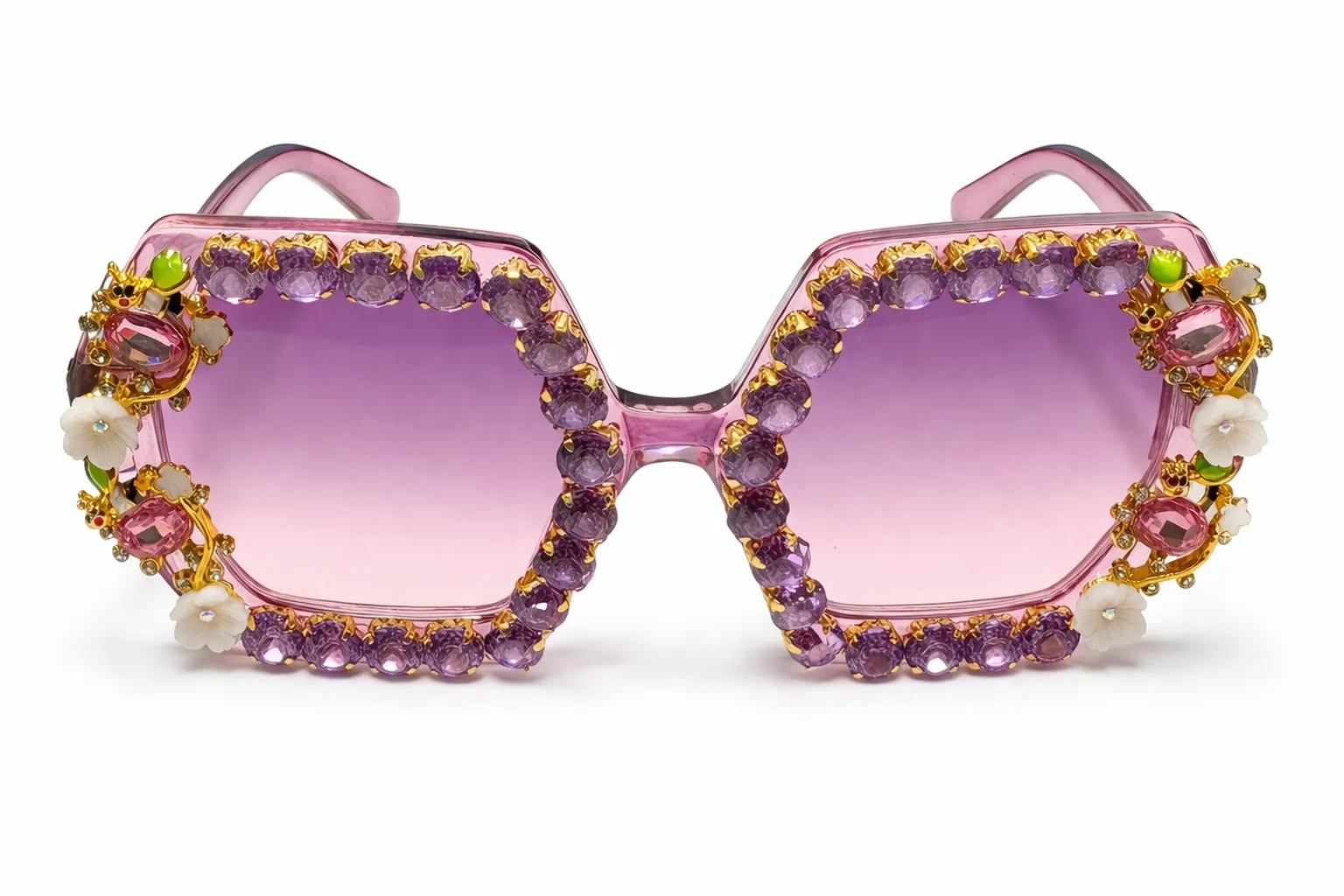 SUNGLASSES PURPLE STONES FLOWERS ( 06 2PP ) sold by Oh My Jewelry