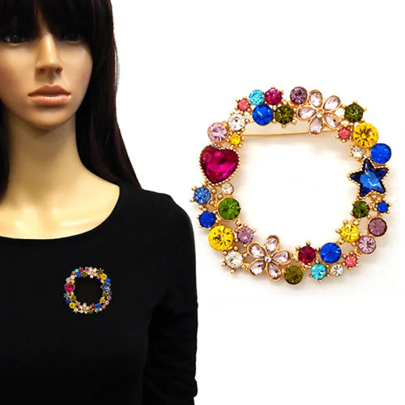 GOLD BROOCH ( 2229 GDMLT ) made by Oh My Jewelry