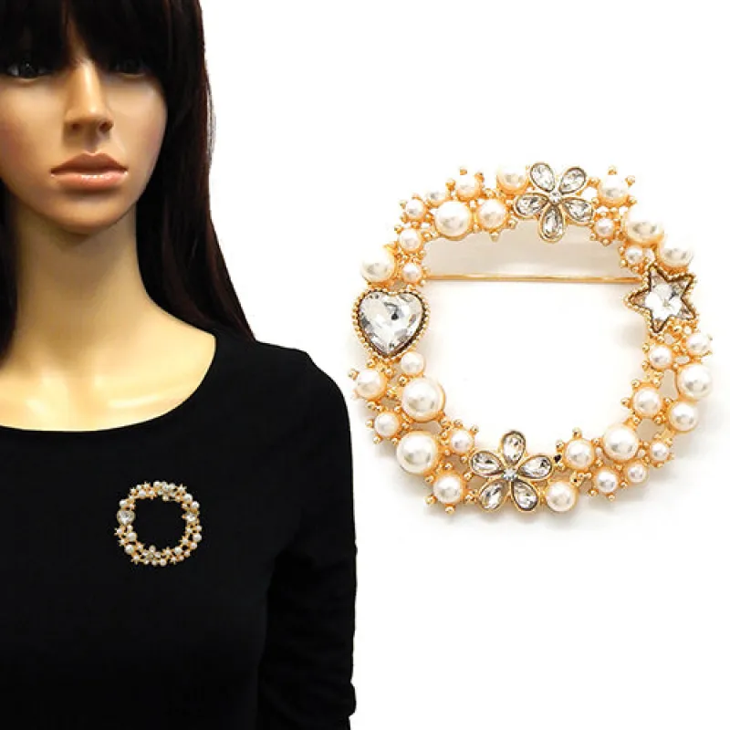 GOLD BROOCH ( 2229 GDCRM ) made by Oh My Jewelry