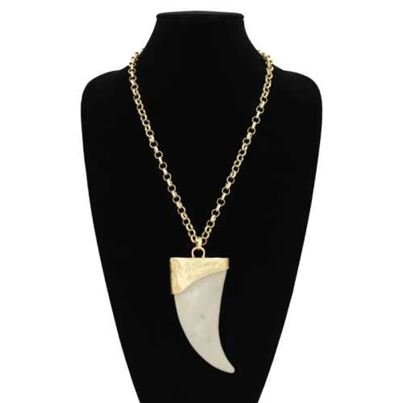 GOLD CREAM NECKLACE ( 2280 GDIV ) made by Oh My Jewelry