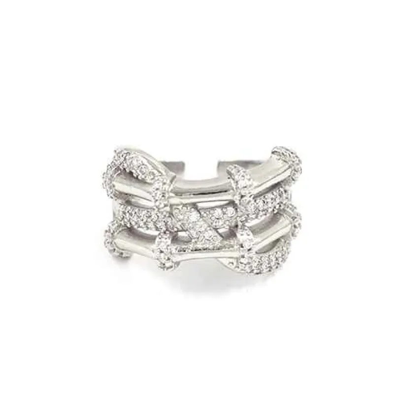 SILVER CLEAR STONE RING ( 2099 RD ) made by Oh My Jewelry