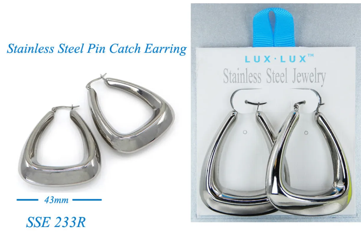 STAINLESS STEEL EARRINGS ( 233 R ) made by Oh My Jewelry