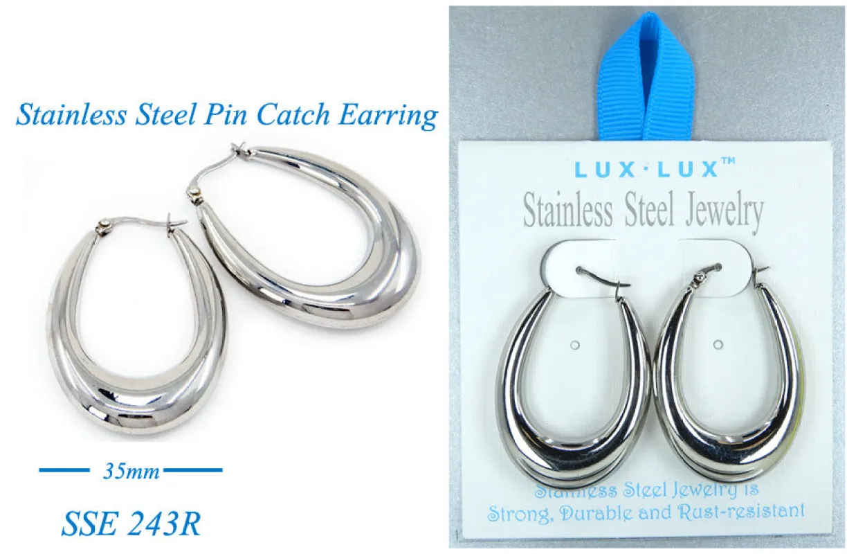 STAINLESS STEEL EARRINGS ( 243 R ) made by Oh My Jewelry