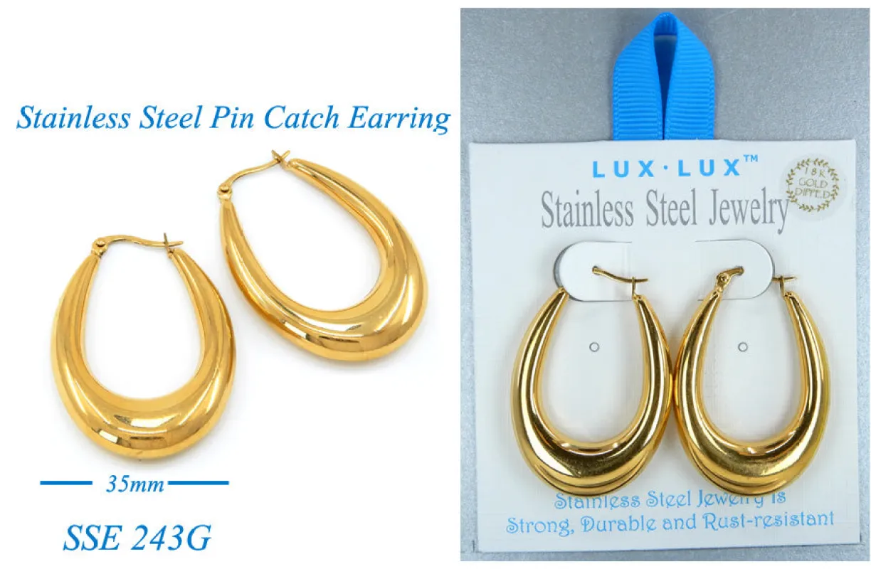 STAINLESS STEEL EARRINGS ( 243 G ) made by Oh My Jewelry