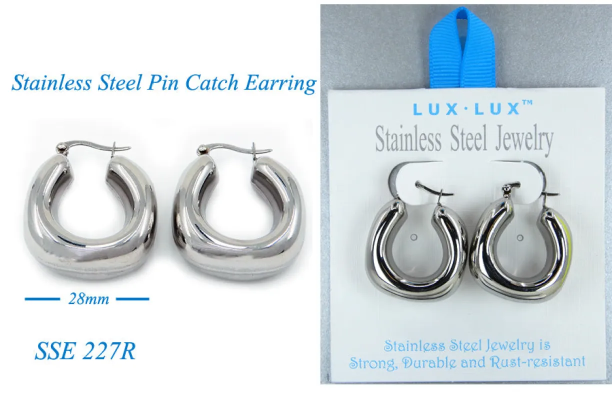 STAINLESS STEEL EARRINGS ( 227 R ) made by Oh My Jewelry