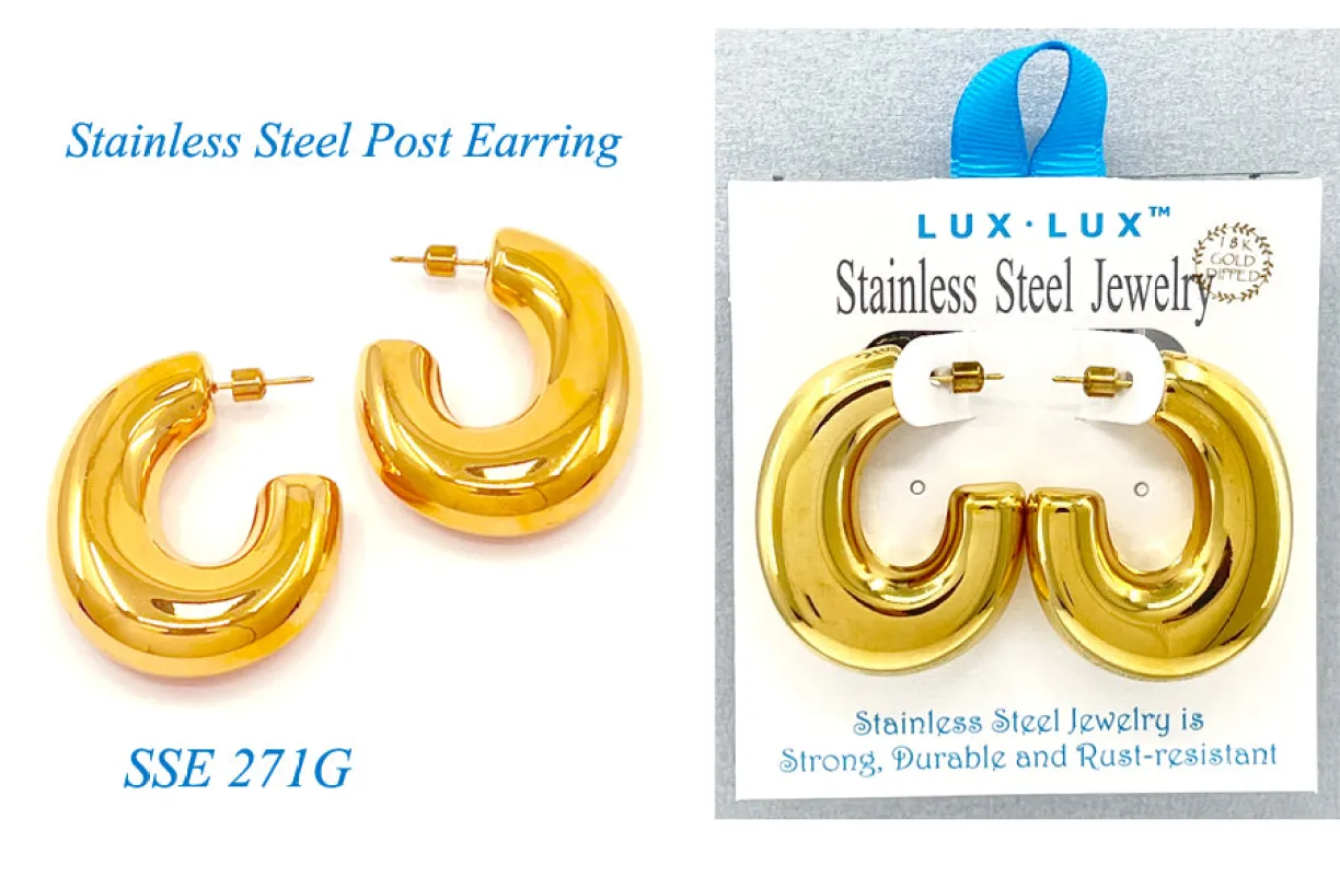 STAINLESS STEEL EARRINGS ( 271 G ) made by Oh My Jewelry