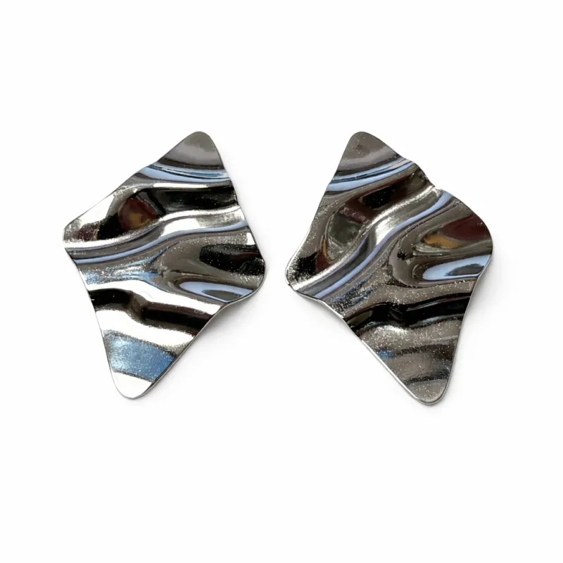 STAINLESS STEEL EARRINGS ( 218 R ) made by Oh My Jewelry