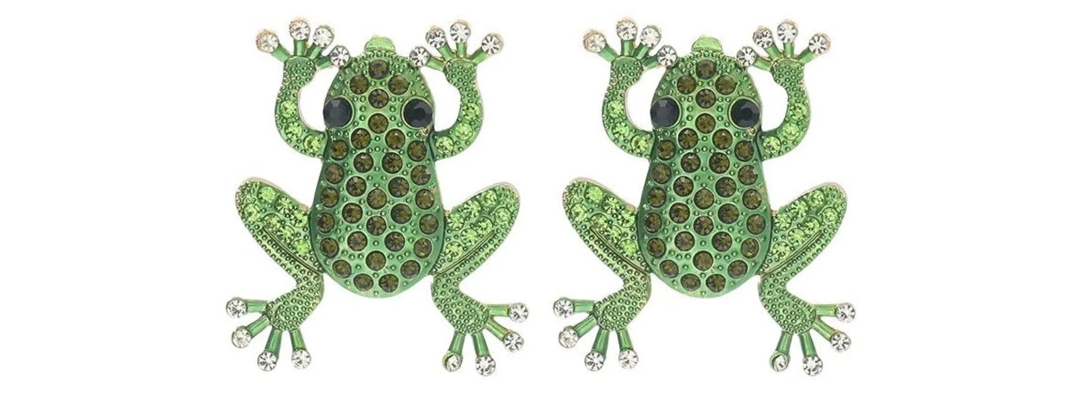 GREEN FROG EARRINGS ( GME15 GN ) made by Oh My Jewelry