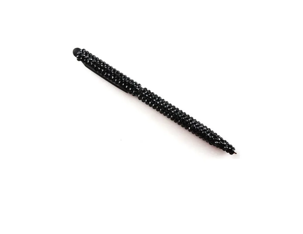 BLACK RHINESTONE BALLPOINT PEN ( 2BK ) made by Oh My Jewelry