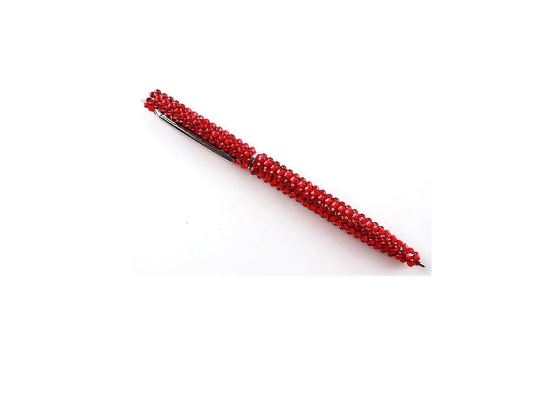 RED RHINESTONE BALLPOINT PEN ( 2RD ) made by Oh My Jewelry