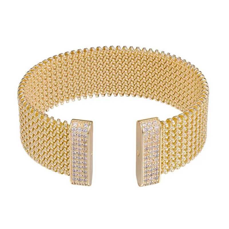 GOLD CUFF BANGLE ( 9607 G ) made by Oh My Jewelry