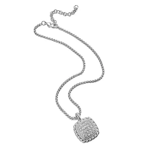 SILVER NECKLACE CLEAR CZ STONES ( 9766 R ) sold by Oh My Jewelry