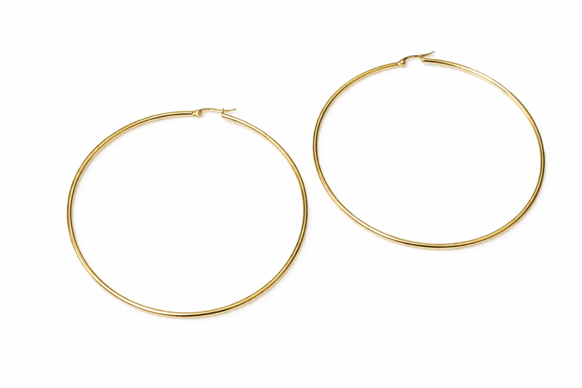 STAINLESS STEEL HOOP EARRINGS ( 211 G ) made by Oh My Jewelry