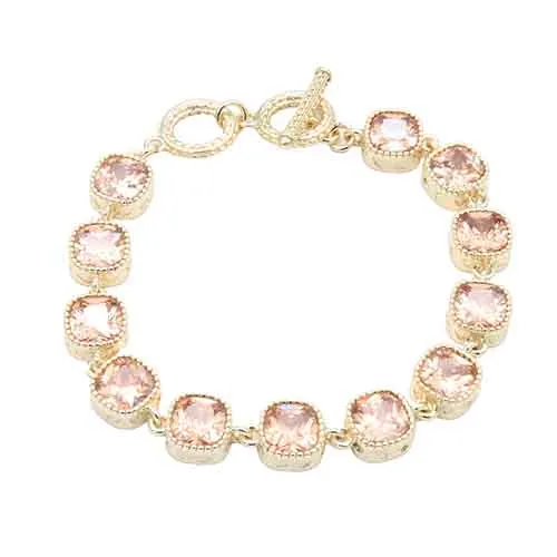 GOLD TOPAZ BRACELET ( 8007 TP ) sold by Oh My Jewelry