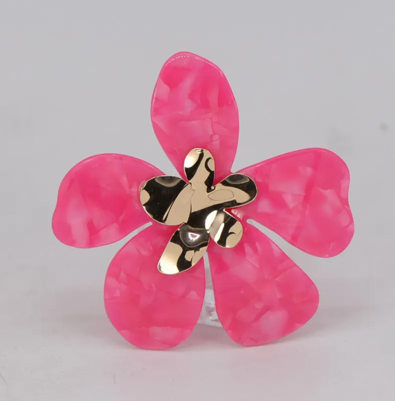 ACRYLIC FLOWER BROOCH ( 1089 GLFUS ) made by Fiesta