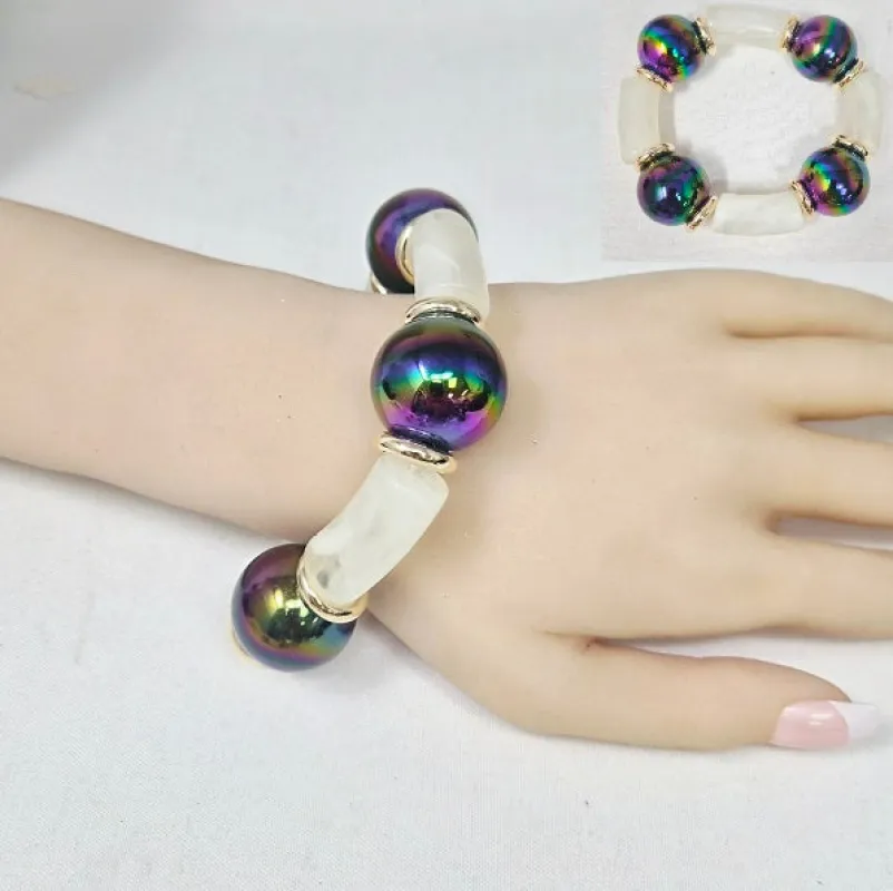 BALL STRETCH BRACELET ( 20065 GBK ) made by Oh My Jewelry