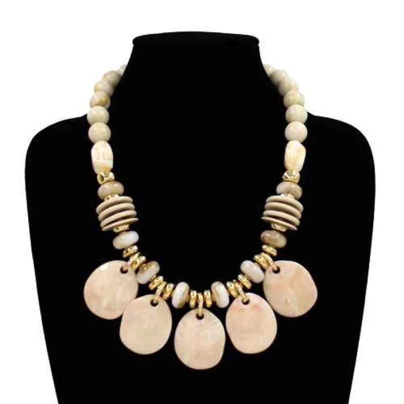 STONE NECKLACE ( 2253 IV ) made by Oh My Jewelry