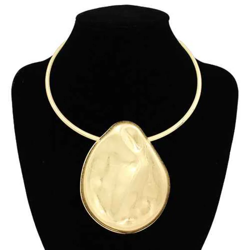 GOLD CHOKER NECKLACE ( 2065 GD ) made by Oh My Jewelry