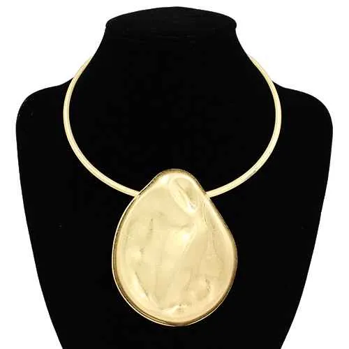 GOLD CHOKER NECKLACE ( 2065 GD ) sold by Oh My Jewelry