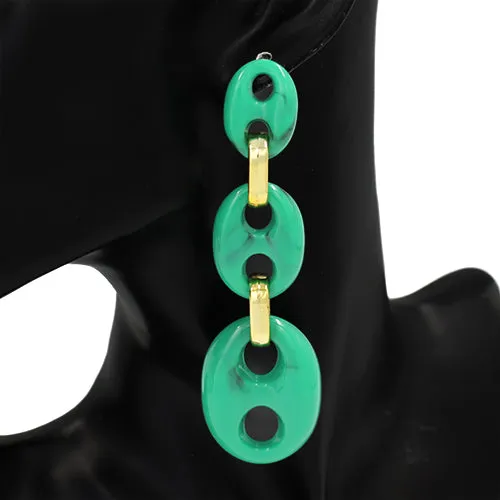 DANGLING GREEN EARRINGS ( 3512 GN ) sold by Oh My Jewelry