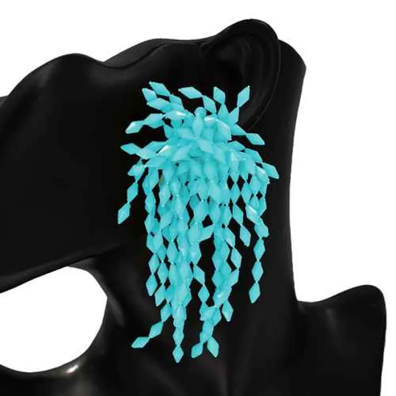 TURQUOISE EARRINGS ( 2872 TQ ) made by Oh My Jewelry