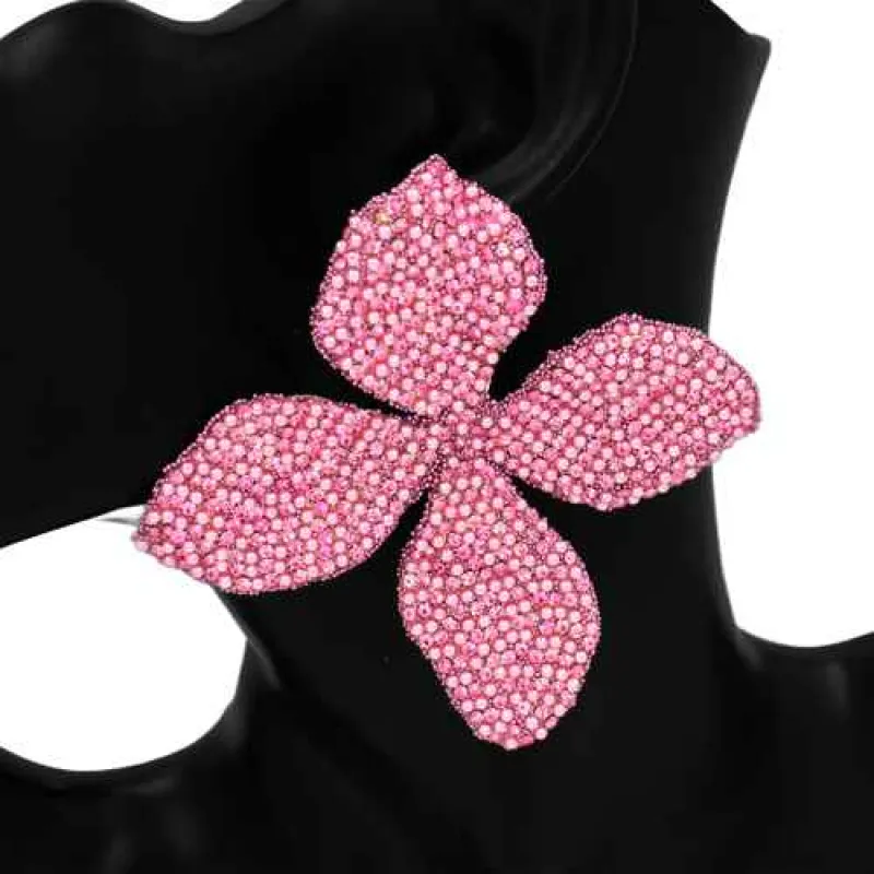 FLOWER EARRINGS ( 1181 LPK ) made by Oh My Jewelry