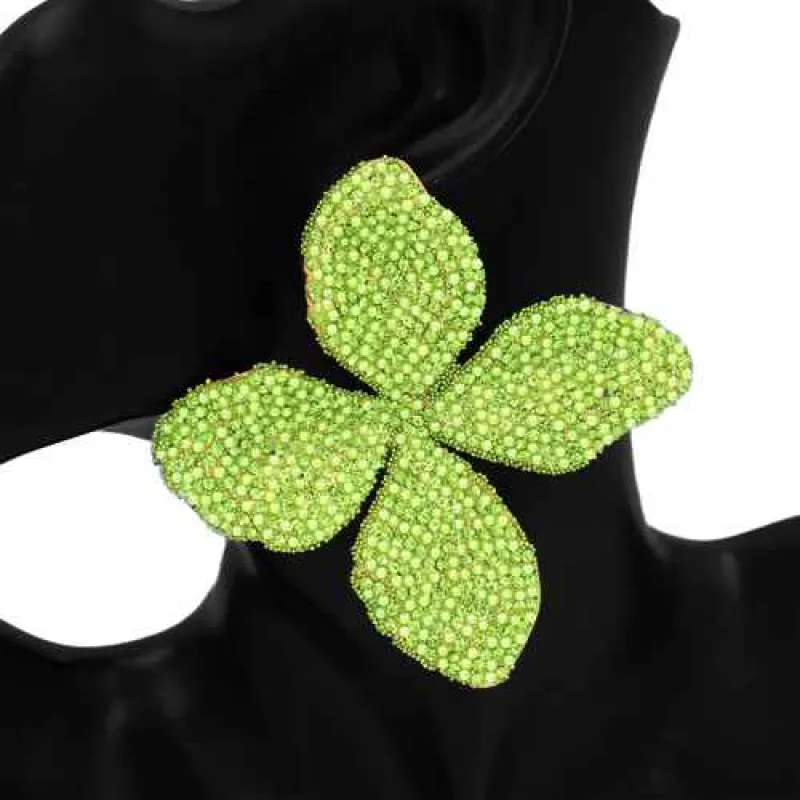 FLOWER EARRINGS ( 1181 LGN ) made by Oh My Jewelry