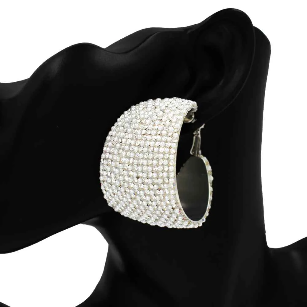 WHITE PEARLS HOOP EARRINGS ( 1179 RDWHT ) sold by Oh My Jewelry