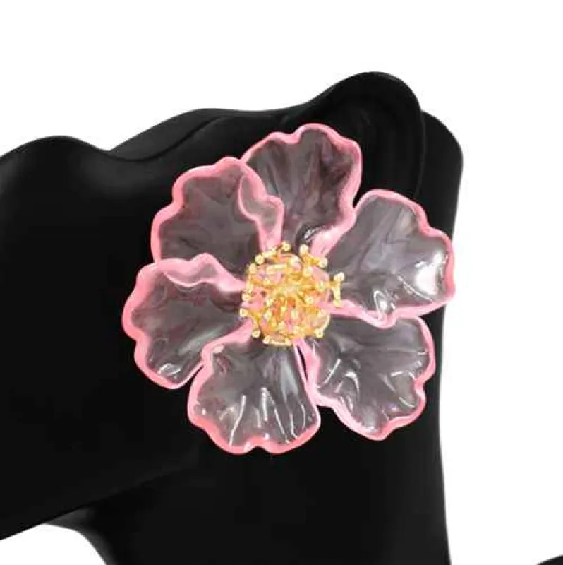 FLOWER EARRINGS ( 1120 LPK ) made by Oh My Jewelry