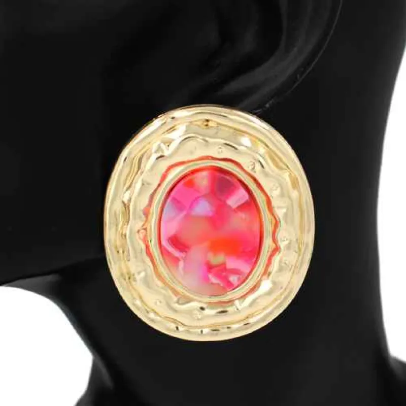 GOLD METALLIC EARRINGS ( 1157 GDPK ) made by Oh My Jewelry