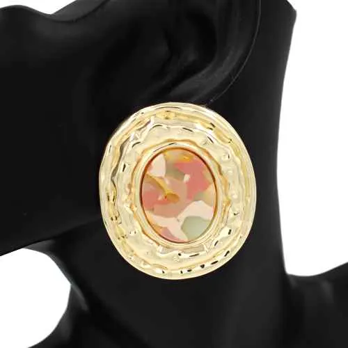 GOLD METALLIC EARRINGS ( 1157 GDPCH ) sold by Oh My Jewelry