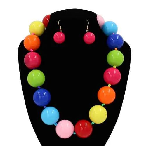 BALL NECKLACE SET ( 2095 MLT ) sold by Oh My Jewelry