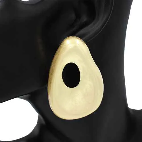 GOLD METAL EARRINGS ( 1163 GD ) sold by Oh My Jewelry