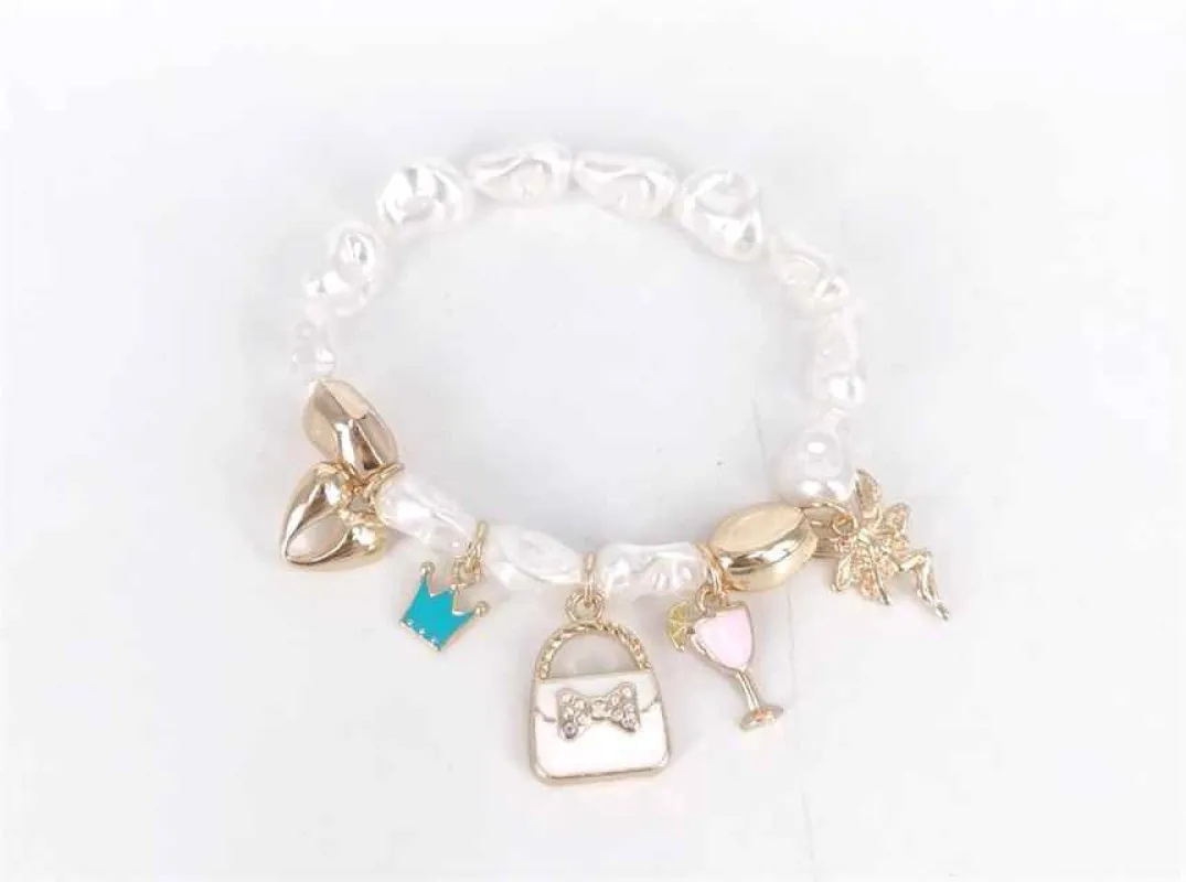 GOLD CHARM BRACELET ( 1868 GDCR ) made by Oh My Jewelry