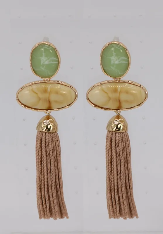DANGLING TASSEL EARRINGS ( 6999 GLNTL ) made by Fiesta