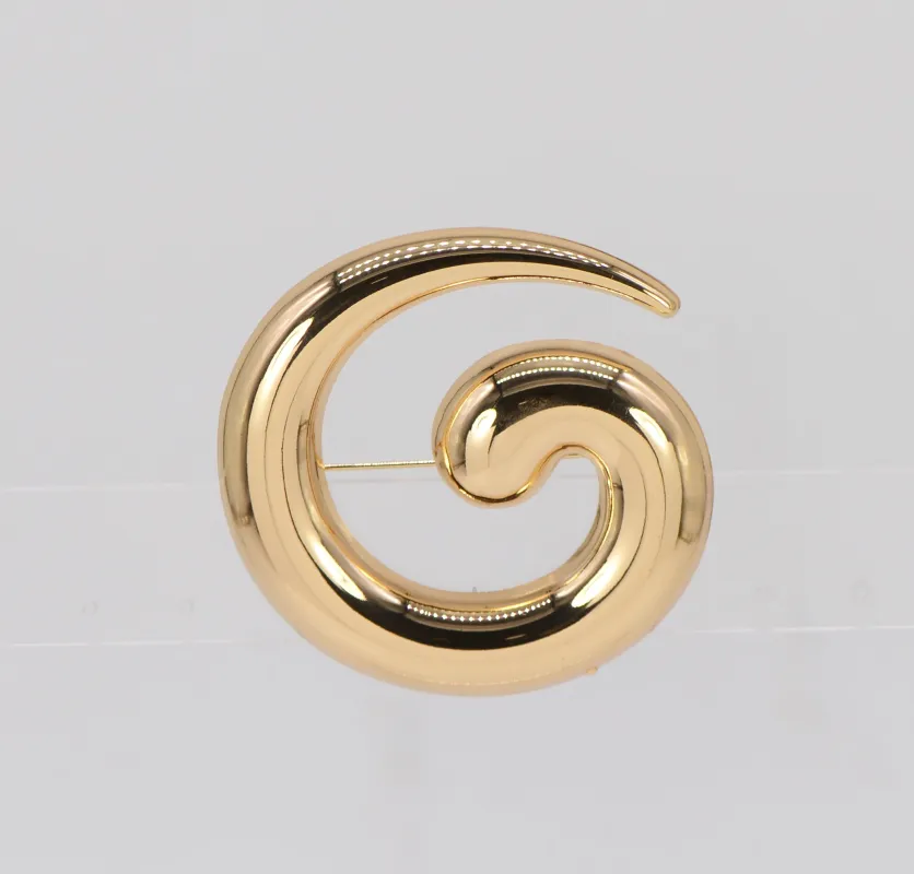 Gold Swirl Brooch ( 1022 GOL ) made by Fiesta