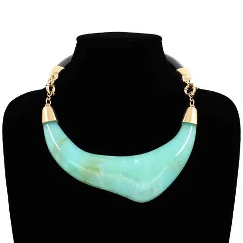 STONE NECKLACE ( 2271 GDBKTQ ) sold by Oh My Jewelry