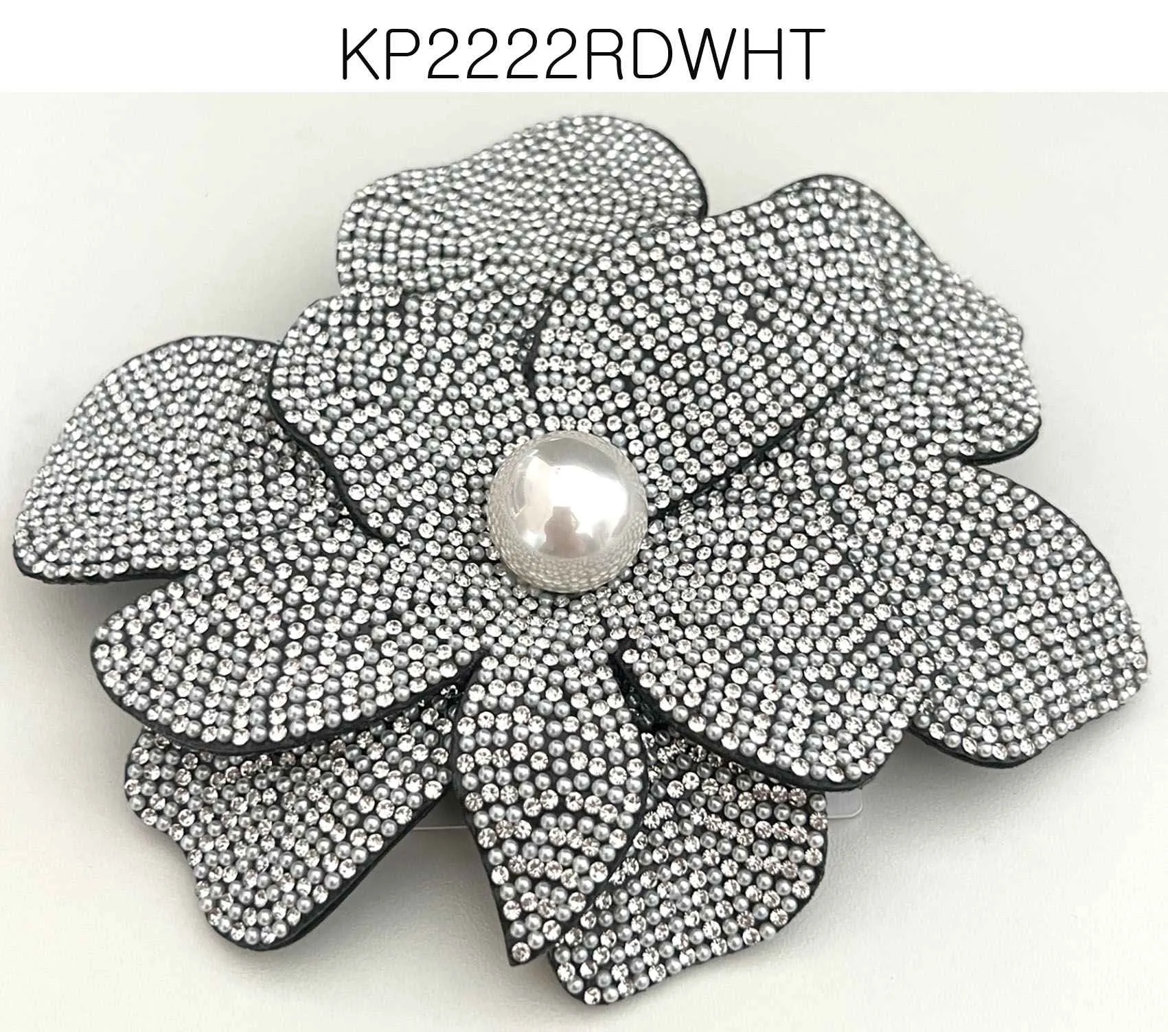 FLOWER BROOCH ( 2222 RDWHT ) sold by Oh My Jewelry