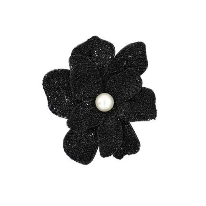 FLOWER BROOCH ( 2222 BK ) made by Oh My Jewelry