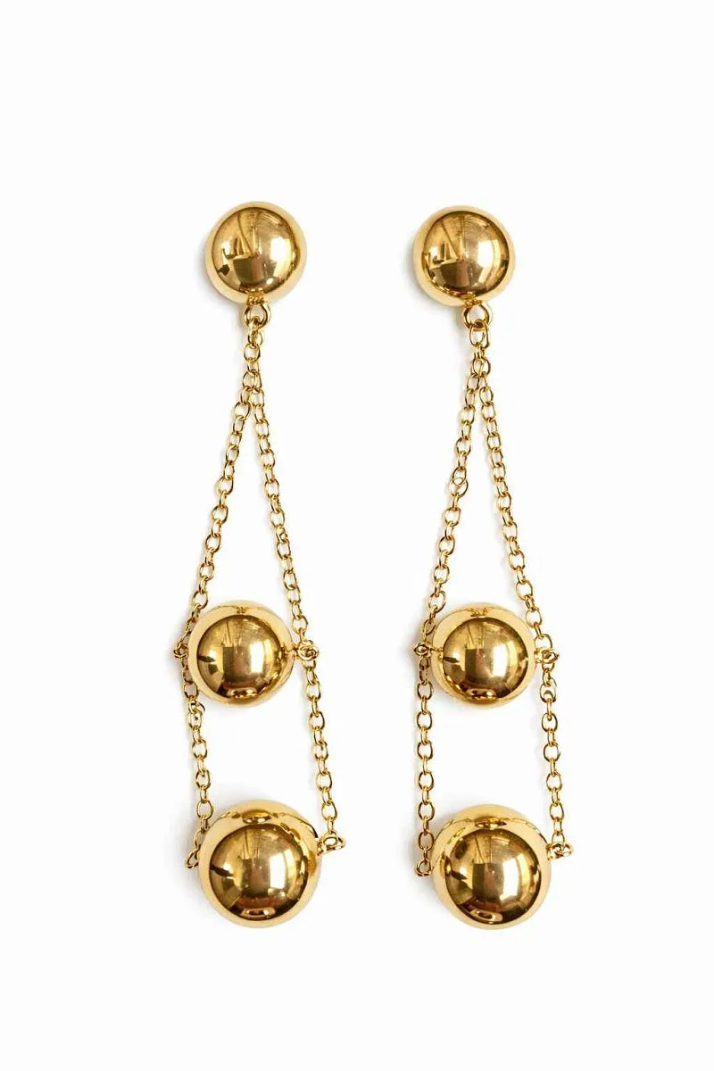 DANGLING GOLD EARRINGS ( 2752 GD ) sold by Oh My Jewelry