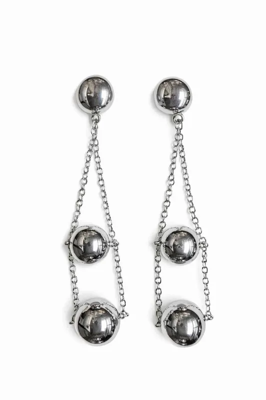 DANGLING SILVER EARRINGS ( 2752 RH ) made by Oh My Jewelry