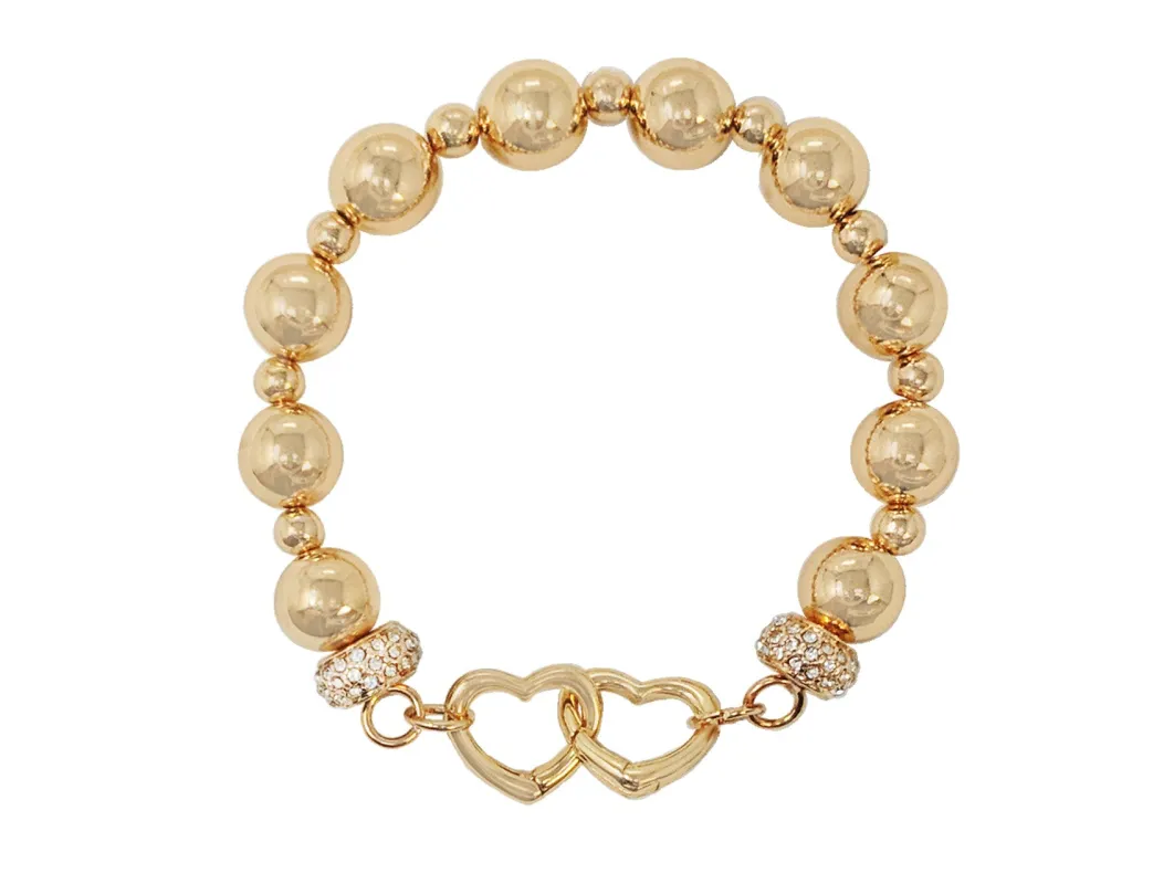 GOLD FASHION BRACELET HEART ( 04226 GCR ) made by Oh My Jewelry
