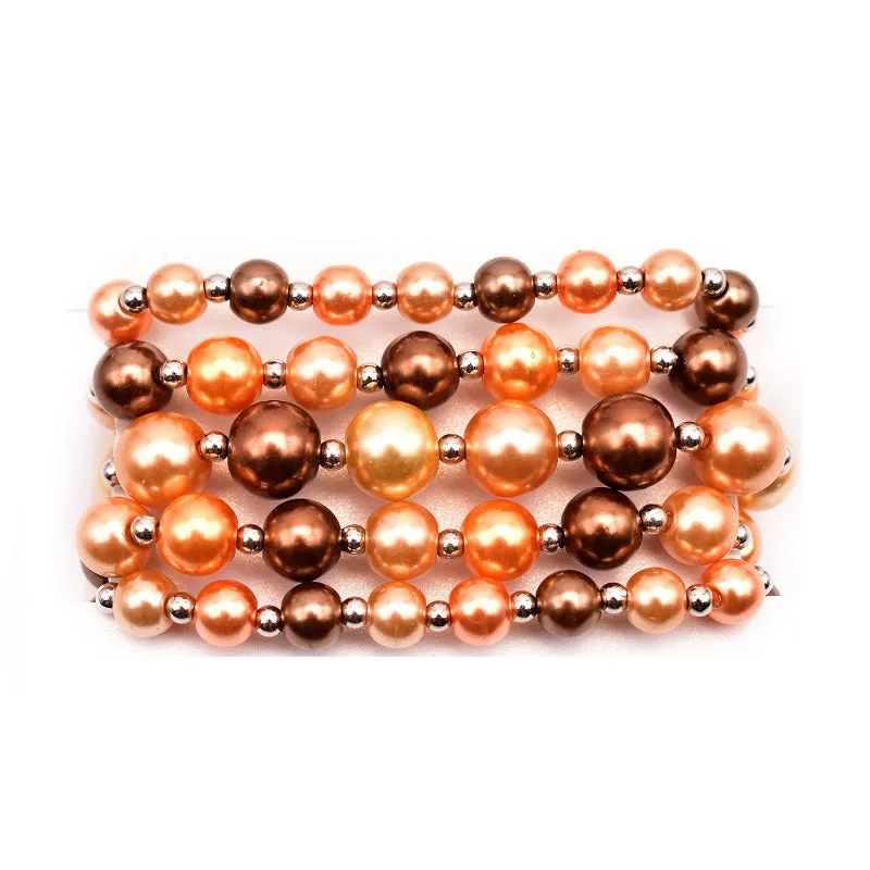 5 PIECE FASHION PEARL BRACELETS ( 1541 CPMX ) made by Oh My Jewelry