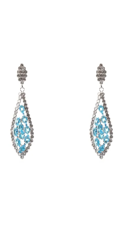 CZ CHANDELIER EARRINGS ( 11355 CZCLLTQSV ) made by Oh My Jewelry