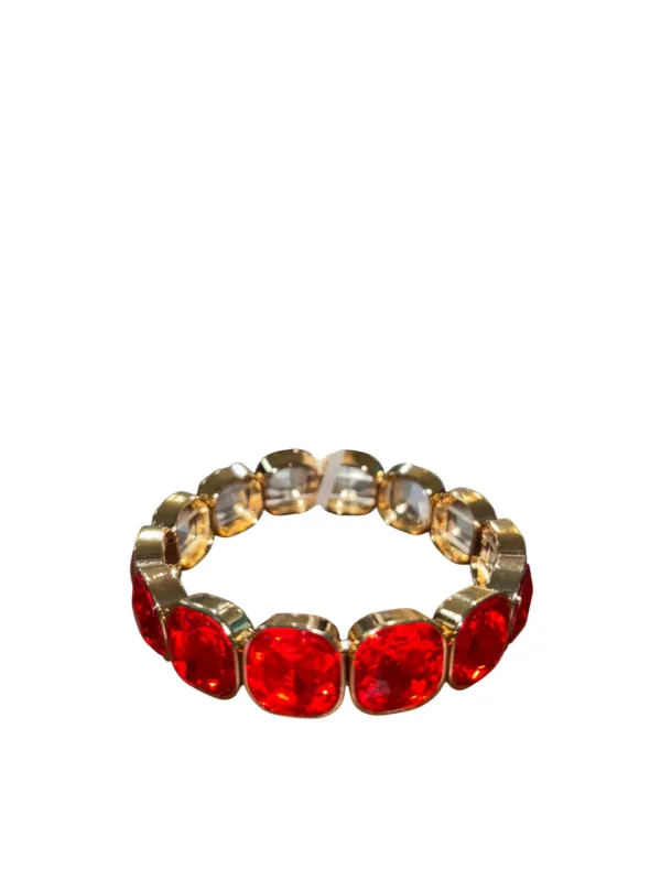 GOLD CRYSTAL STRETCH BRACELET ( 43 G14 ) made by Oh My Jewelry