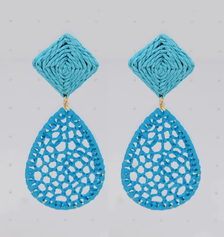 LIGHT BLUE EARRINGS ( 2610 LBL ) made by Fiesta