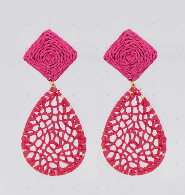 FUCHSIA EARRINGS ( 2610 FUS ) made by Fiesta
